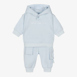 MARC JACOBS-بدلة رياضية قطن لون أزرق فاتح للمواليد | Childrensalon Outlet