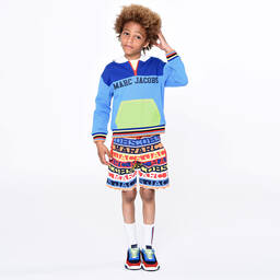 مارك جاكوبس-ترينرز جلد شامواه لون كحلي للأولاد | Childrensalon Outlet