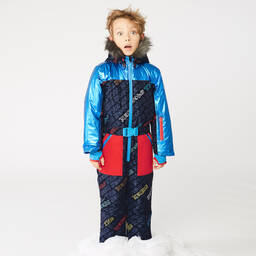 مارك جاكوبس-أوفرول للثلج لون أحمر وأزرق للأولاد | Childrensalon Outlet