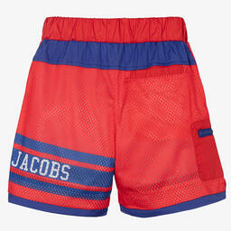 MARC JACOBS-Boys Red Mesh Logo Shorts | Childrensalon Outlet