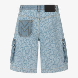 MARC JACOBS-Boys Washed Blue Cargo Denim Shorts | Childrensalon Outlet