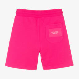 MARC JACOBS-Fuchsia Pink Cotton Logo Shorts | Childrensalon Outlet