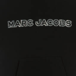 MARC JACOBS-Girls Black Hooded Sweatshirt Dress | Childrensalon Outlet