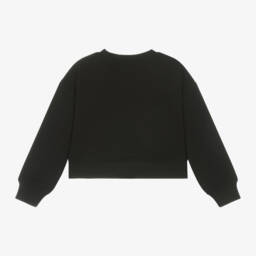 MARC JACOBS-Girls Black Rhinestone Logo Top | Childrensalon Outlet