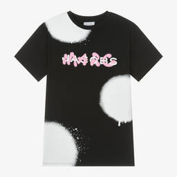 MARC JACOBS-Girls Black Spray Paint Spots Dress | Childrensalon Outlet