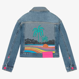 مارك جاكوبس-جاكيت قطن دنيم لون أزرق للبنات | Childrensalon Outlet