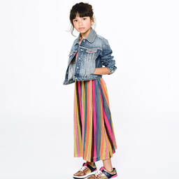 مارك جاكوبس-جاكيت قطن دنيم لون أزرق للبنات | Childrensalon Outlet