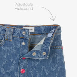 MARC JACOBS-تنورة قطن دنيم لون أزرق | Childrensalon Outlet