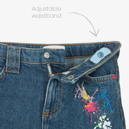 MARC JACOBS-Синие джинсы с вышивкой для девочек | Childrensalon Outlet