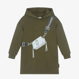 MARC JACOBS-Girls Cotton Khaki Bag Dress | Childrensalon Outlet