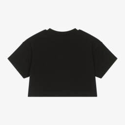 MARC JACOBS-Girls Cotton Smiley Tee in Black | Childrensalon Outlet