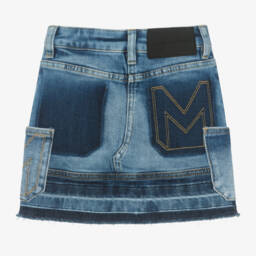 MARC JACOBS-Girls Denim Skirt with Patchwork | Childrensalon Outlet