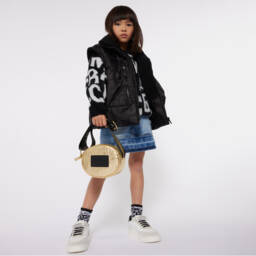 MARC JACOBS-Girls Denim Skirt with Patchwork | Childrensalon Outlet