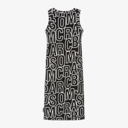 MARC JACOBS-Платье из хлопка с брендовым логотипом для девочек в цвете эбони | Childrensalon Outlet