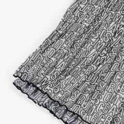 MARC JACOBS-تنورة أنيقة مطوية بالأبيض والأسود للبنات | Childrensalon Outlet