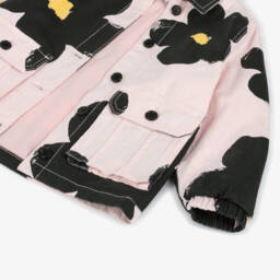 MARC JACOBS-Girls Elegant Pink Jacquard Coat | Childrensalon Outlet