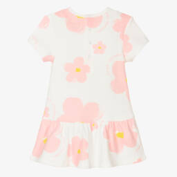 MARC JACOBS-Платье из хлопка с цветочным узором кремовое розовое для девочек | Childrensalon Outlet