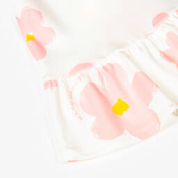 MARC JACOBS-Платье из хлопка с цветочным узором кремовое розовое для девочек | Childrensalon Outlet