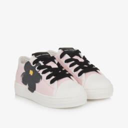 MARC JACOBS-Girls Floral Pink Canvas Sneakers | Childrensalon Outlet