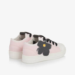 MARC JACOBS-Girls Floral Pink Canvas Sneakers | Childrensalon Outlet