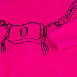 MARC JACOBS-Girls Fuchsia Fluffy Knit Dress | Childrensalon Outlet