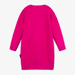 MARC JACOBS-Girls Fuchsia Fluffy Knit Dress | Childrensalon Outlet