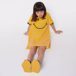 MARC JACOBS-Girls Gold Smiley Sequin Dress | Childrensalon Outlet