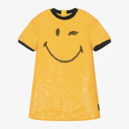 MARC JACOBS-Girls Gold Smiley Sequin Dress | Childrensalon Outlet
