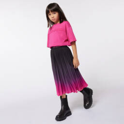 MARC JACOBS-Girls Gradient Black & Pink Skirt | Childrensalon Outlet