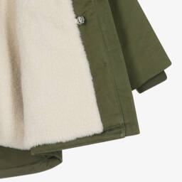 MARC JACOBS-Girls Hooded Green Parka Coat | Childrensalon Outlet