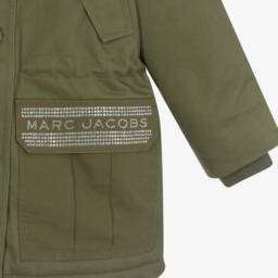 MARC JACOBS-Girls Hooded Green Parka Coat | Childrensalon Outlet