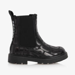 MARC JACOBS-Girls Leather Black Ankle Boots | Childrensalon Outlet