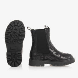 MARC JACOBS-Girls Leather Black Ankle Boots | Childrensalon Outlet
