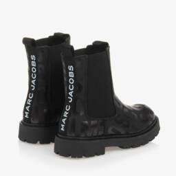 MARC JACOBS-Girls Leather Black Ankle Boots | Childrensalon Outlet