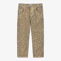 MARC JACOBS-Girls Metallic Logo Denim Trousers | Childrensalon Outlet