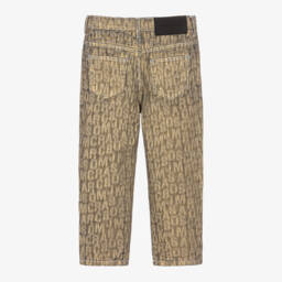 MARC JACOBS-Girls Metallic Logo Denim Trousers | Childrensalon Outlet
