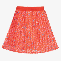 MARC JACOBS-Girls Orange Pleated Skirt | Childrensalon Outlet