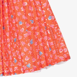 MARC JACOBS-Girls Orange Pleated Skirt | Childrensalon Outlet