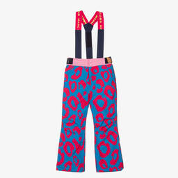 MARC JACOBS-Girls Pink & Blue Leopard Print Ski Trousers | Childrensalon Outlet