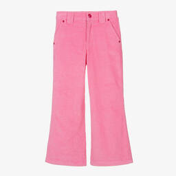 MARC JACOBS-Girls Pink Cotton Corduroy Flared Trousers | Childrensalon Outlet