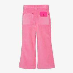MARC JACOBS-Girls Pink Cotton Corduroy Flared Trousers | Childrensalon Outlet