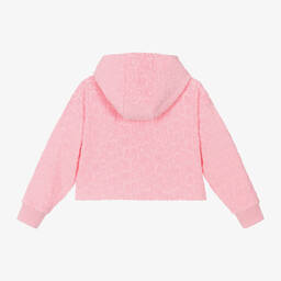 MARC JACOBS-توب هودي كروب قطن لون زهري للبنات | Childrensalon Outlet