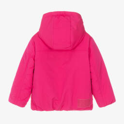 MARC JACOBS-Girls Pink Double-Sided Logo Jacket | Childrensalon Outlet