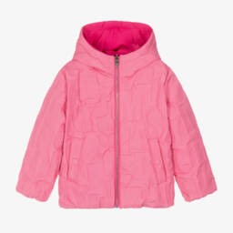 MARC JACOBS-Girls Pink Double-Sided Logo Jacket | Childrensalon Outlet