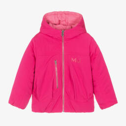 MARC JACOBS-Girls Pink Double-Sided Logo Jacket | Childrensalon Outlet