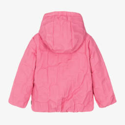 MARC JACOBS-Girls Pink Double-Sided Logo Jacket | Childrensalon Outlet
