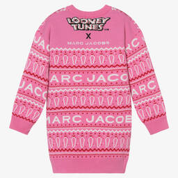 MARC JACOBS-Girls Pink Festive Looney Tunes Dress | Childrensalon Outlet