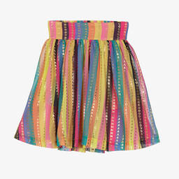 MARC JACOBS-Розовая юбка с золотистыми полосками | Childrensalon Outlet