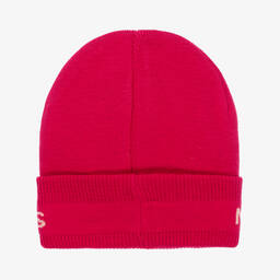 MARC JACOBS-Girls Pink Knitted Beanie Hat | Childrensalon Outlet