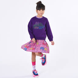 MARC JACOBS-Girls Pink Monogram Print Pleated Skirt | Childrensalon Outlet